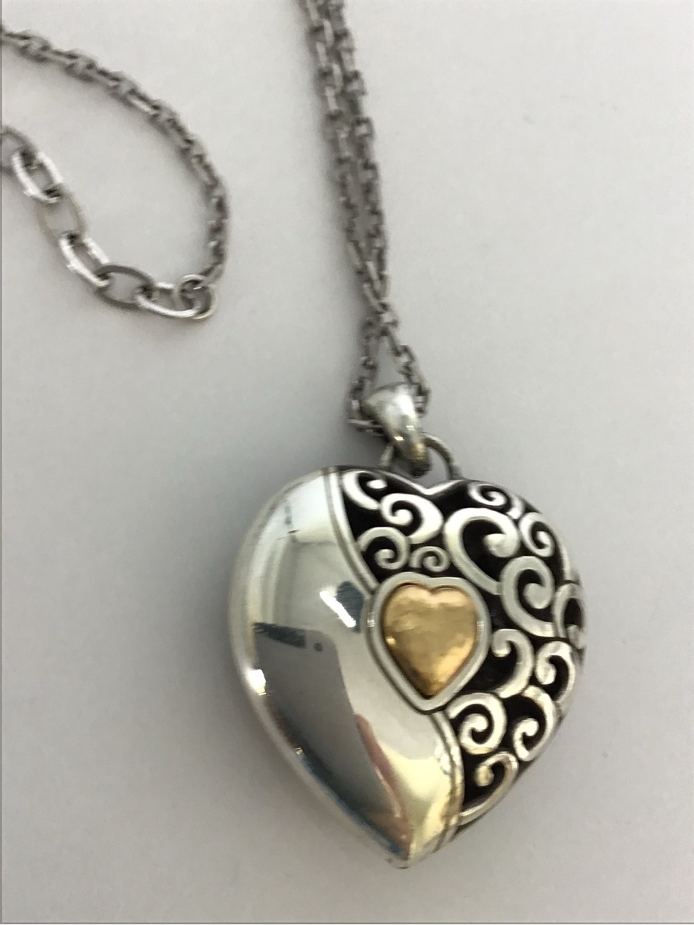 Brighton Heart Necklace Crystal Encrusted Multi-Color Rhinestone Pendant - Picture 4 of 9